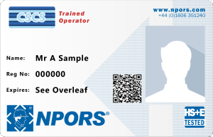 NPORS Trained Operator Card