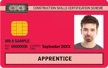 Red Apprentice CSCS card