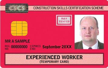 Experienced worker card cscs