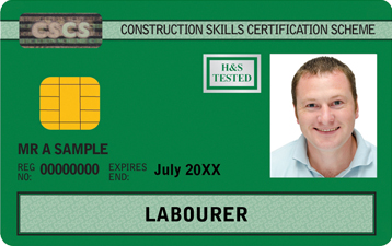 Green Labourer CSCS Card