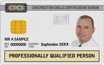 Professionally qualified person Card - PQP CSCS Card