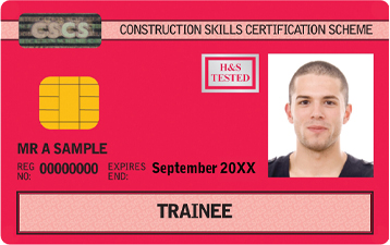 Trainee card - Red CSCS Card 