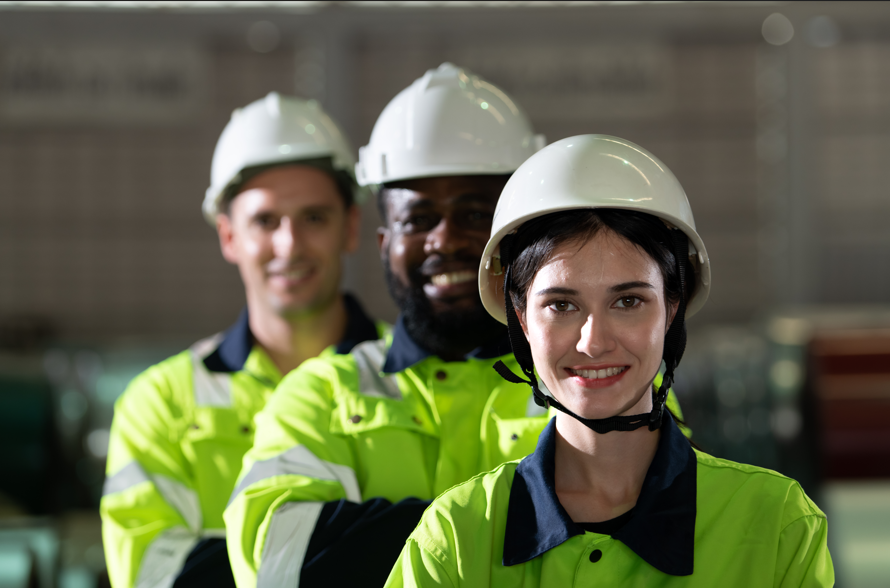 construction workers on site