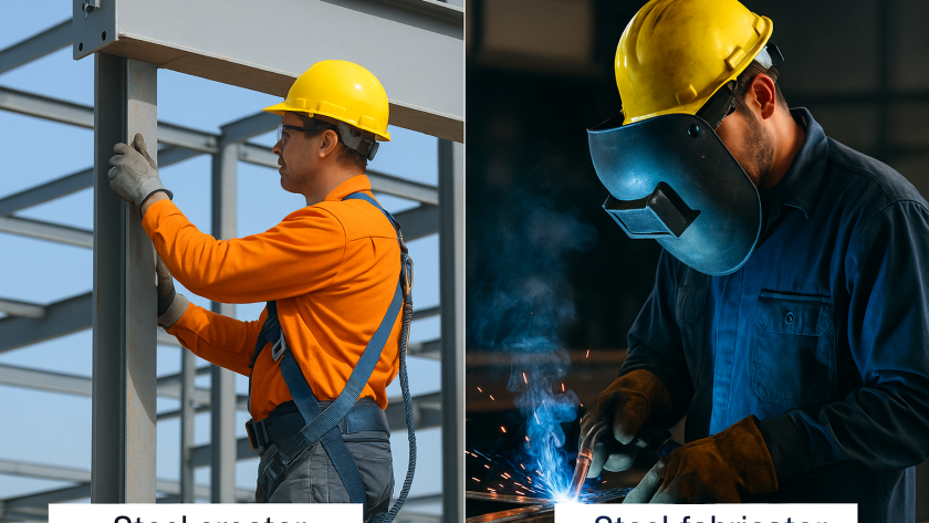 steel erector vs steel fabricator