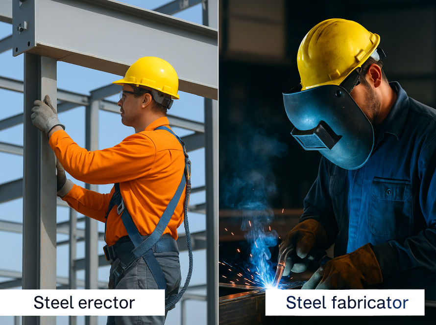 steel erector vs steel fabricator